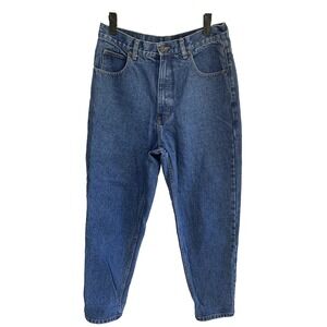 Eddie Bauer 90s Mom Jeans Womens 12P Blue High Waisted Tapered Vintage Denim